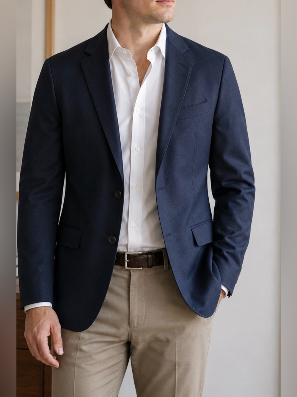 J. Crew Navy Two-Button Tailored Blazer